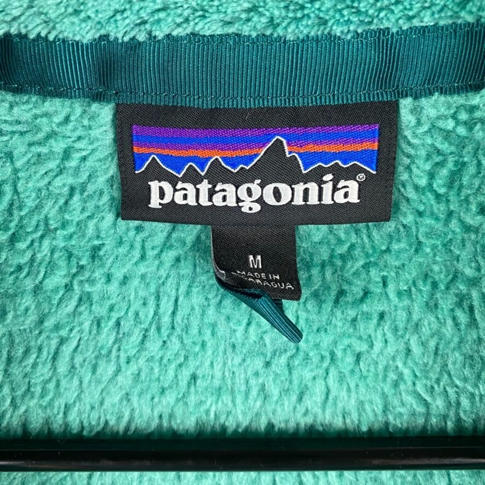 Patagonia Retool Snap-T Pullover Womens Medium Green Sweatshirt Grid Fleece - Picture 5 of 11